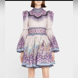 Zimmermann Celestial Purple Mini Dress